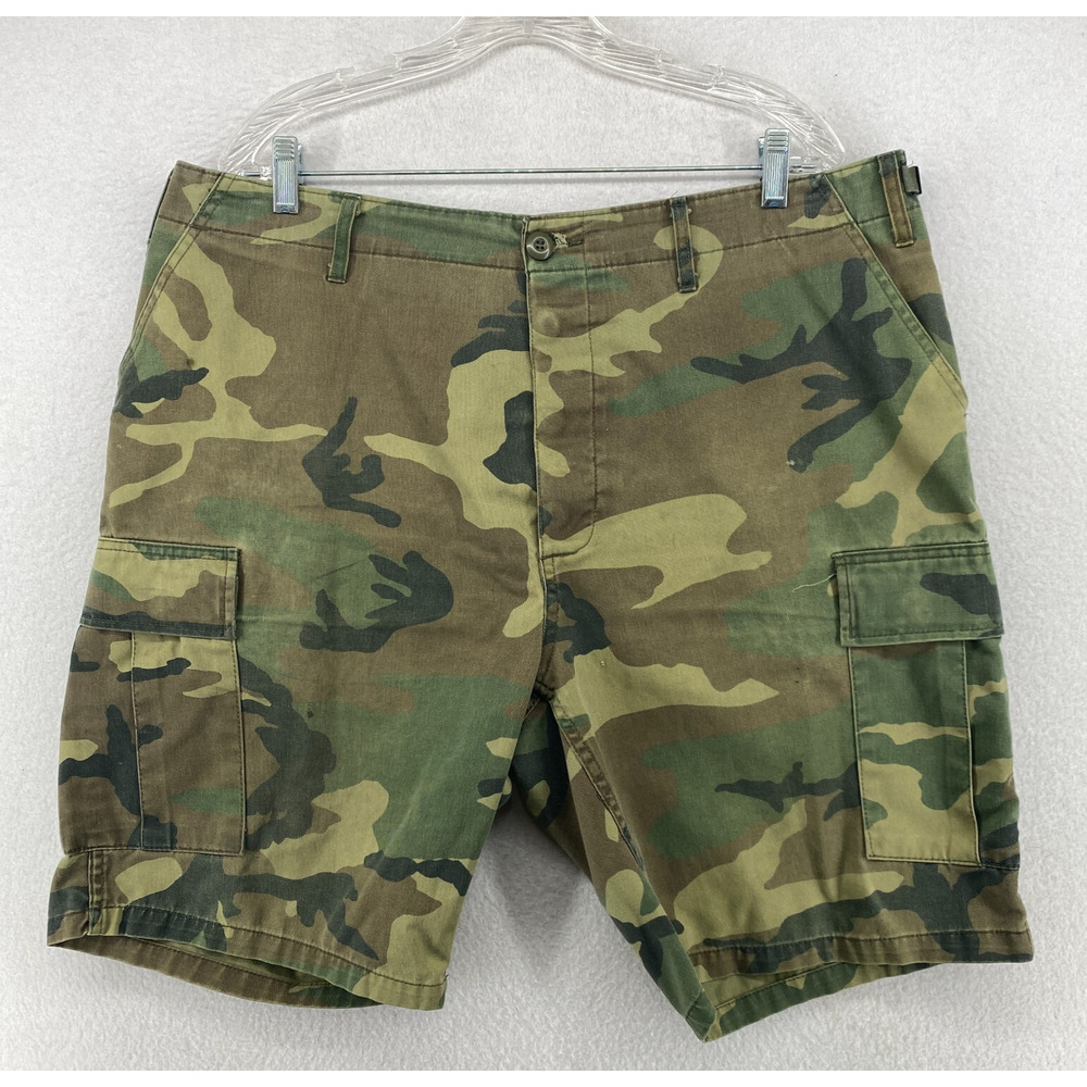 ROTHCO BDU Shorts Mens 40 Tactical Camo Twill Cargo 9" Hiking Cotton Blend Green